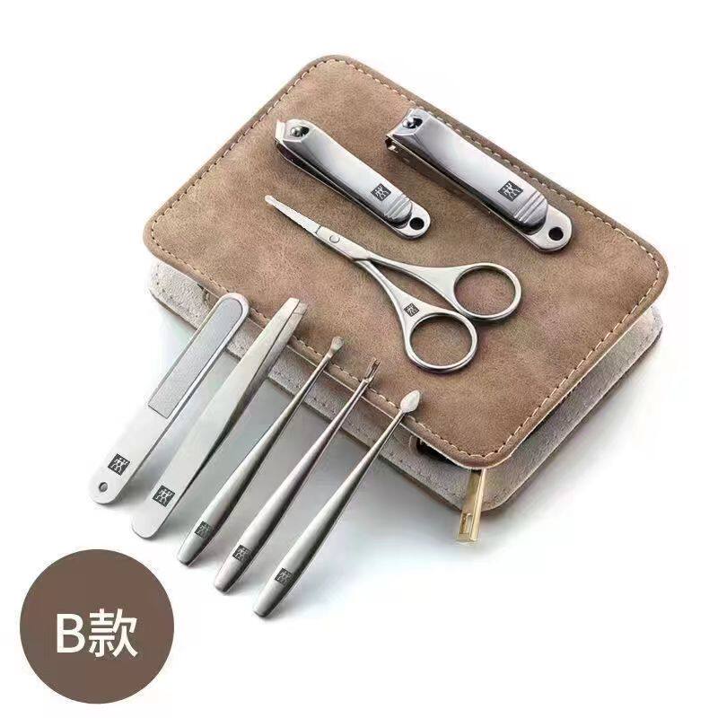 독일어 ZWILLING 손톱깎이 세트 스테인레스 스틸 안티 스플래시 손톱깎이 가정용 매니큐어 도구 하이 엔드 손톱깎이-