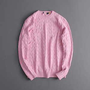 10 color new men's and women's same long -sleeved round neck sweater loose wool sweaters