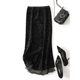 Sequenant net gauze stitching fishtail skirt velvet body skirt female autumn and winter high waist bag hip skirt loose waist and thin waist one step skirt
