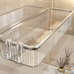 Bathroom Shelf, Washbasin, Bathroom Rack, Storage, No-Drill, Wall-Mounted for Restroom, Toilet, Cosmetics