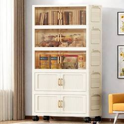 Environmentally Friendly Installation-Free Storage Cabinet Folding Storage Cabinet Multi-Layer Bedroom Baby Wardrobe Children's Toy Plastic Storage Cabinet