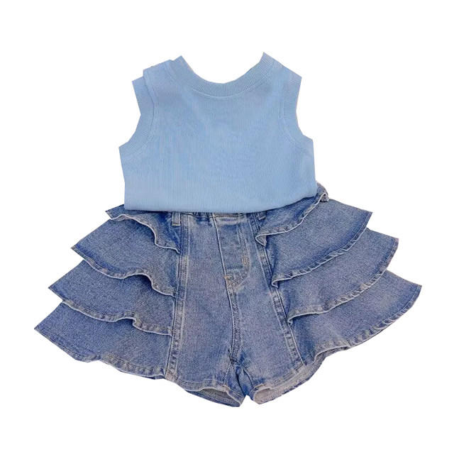 Girls Suits Summer Clothes 2024 New Little Girls Fashionable Short ...