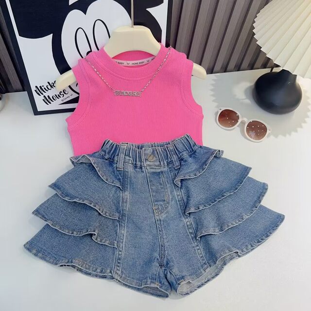 Girls Suits Summer Clothes 2024 New Little Girls Fashionable Short ...