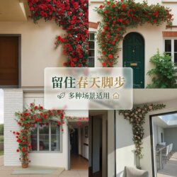 Artificial Rose Vine Flower Strip Waterfall Photo-Worthy Popular Flower Wall Door Decoration ins Decorative Landscaping Pipe Cover Decoration