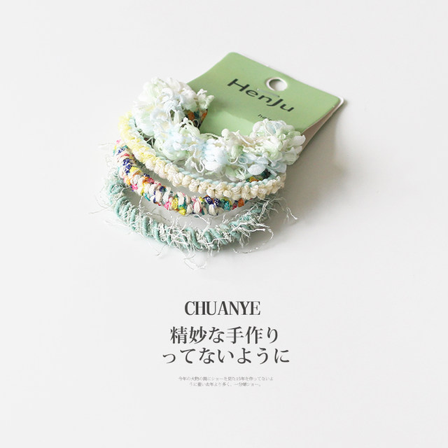 Kawano knitted hemp rope hair rope for women 2025 new high-end head rope tie hair rubber band high elastic durable hair ring