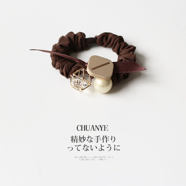 Kawano high-end small intestine hair circle Internet celebrity hair rope Japanese and Korean temperament thick rubber band women tied head rope bun hair accessories