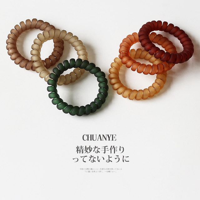 Sichuan Ye matte phone line hair loop temperament Japanese and Korean temperament hair rope Internet celebrity new simple rubber band women tied head rope