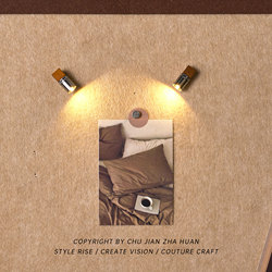 First Sight, First Love! Felt Board Mini Spotlight Pushpin Creative Cork Board Small Light Led Glowing Ornament