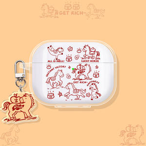 
Suitable for vivotws5 protective cover tws4/vivotwsair3pro headphone shell iqootwsair3/vivo Bluetooth a3e/3i box iqootws2/1/iqoo/air horse year pony a4