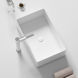 Simple Countertop Square Washbasin Single Basin Balcony Ceramic Washbasin Deep Large Size Household Washbasin