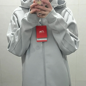 Li Ning coat 2024 spring and autumn new men's and women's same sports loose long -sleeved cardigan hooded sweater, lady

