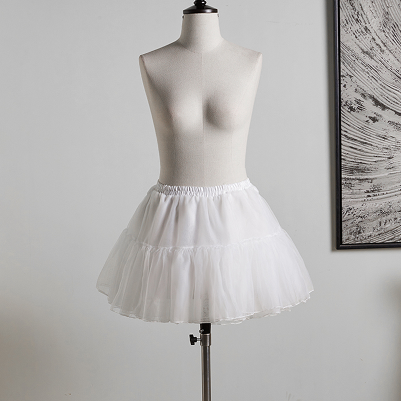 ロリータ スカート ペチコート(よく読んでください) ロリータ スカート ペチコート ロング パニエ フリル3枚重ね 夏