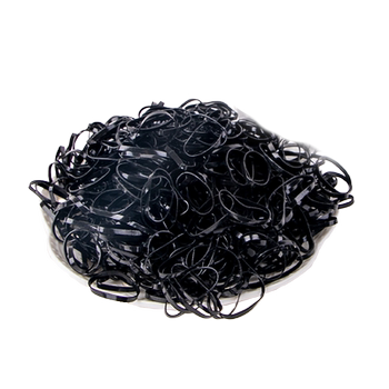 Disposable rubber band female tie hair rope black leather case
