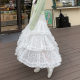 New spring and summer tulle skirt white mesh skirt for women mid-length A-line high-waisted slim big puffy cake skirt
