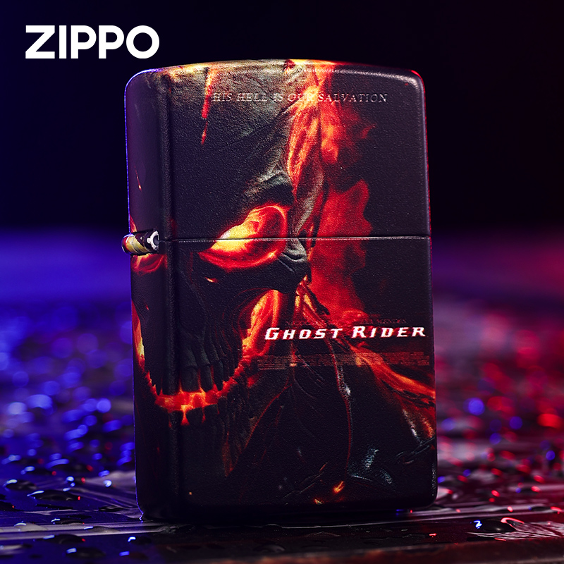 Zippo ゴーストライダー カラープリント ケロシンライター - 本物