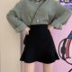 Fat mm fishtail skirt, large size high waist, slim ruffle edge A-line hip skirt, pear-shaped body short skirt, women's summer