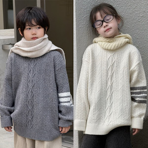
G+ children's clothing children's twist sweater winter warm pullover for boys and girls with knitted bottoming shirt 6880