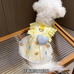 Small Dog Clothes Spring and Summer Outfit Bichon Princess Dress Ice Silk Breathable Cat Small Dog Teddy Pet Thin Dress