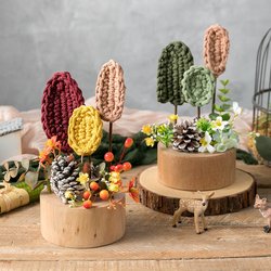 A-Ying Micro-Landscape Home Office Tea Table Artificial Flower Decoration Bookshelf Chest of Drawers Japanese Healing Small Ornaments