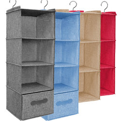 Underwear Storage Bag Hanging Bag Multi-Layer Cotton and Linen Fabric Wardrobe Organizer Drawer Sock Storage Bag