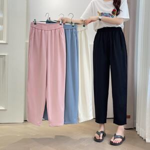 
2025 summer Korean version new suit shake pants 200*0.5kg fat mm hip-covering slimming harem pants large size nine-point pants