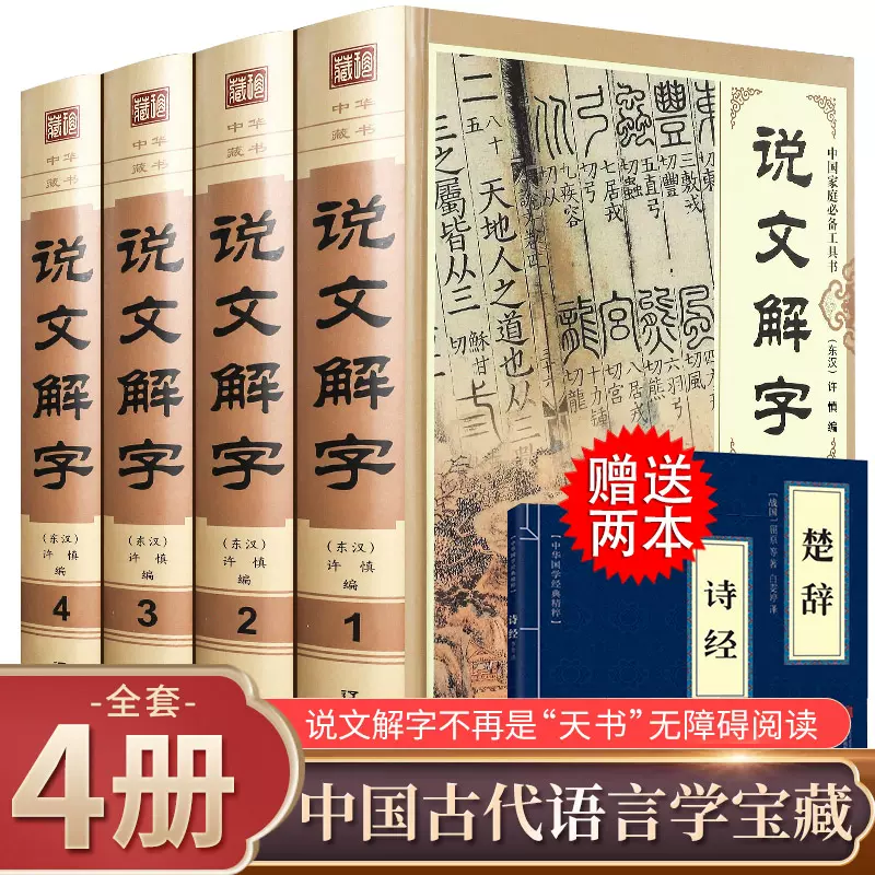 现货说文解字原版许慎著正版全版全今释图解540部首篆书字注解大字本说文解字注段玉裁注小学生版图解汉字古汉语儿童-Taobao