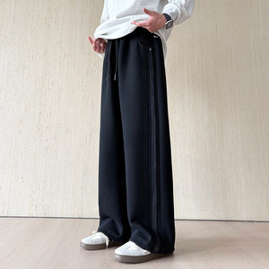 
Matyou spring new trendy black straight-leg sweatpants for boys, trendy, loose and versatile, handsome casual sports pants