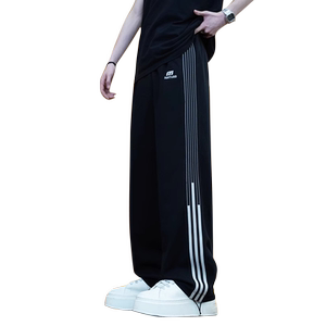 
Matyou pants men's spring and autumn sweatpants loose straight striped versatile youth sun protection pants sports and casual trousers