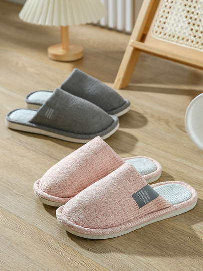 TELLW Linen Flax Suction Slippers For Men & Women | Odor-Proof Breathable Indoor House Slippers, Couples Slippers - View #6