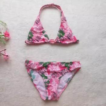 Printed triangle cup girl model bikini swimsuit special offer
