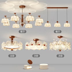 French-Style Vintage Living Room Chandelier 2026 New Model Retro High-End Vintage Main Lighting Fixture Whole House Package Set