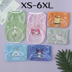 Pet Clothes for Cats and Dogs, Spring and Summer Cool Vests, Sanrio Mesh Vests, Golden Retriever, Corgi, Medium and Large Dog Clothes, Stylish
