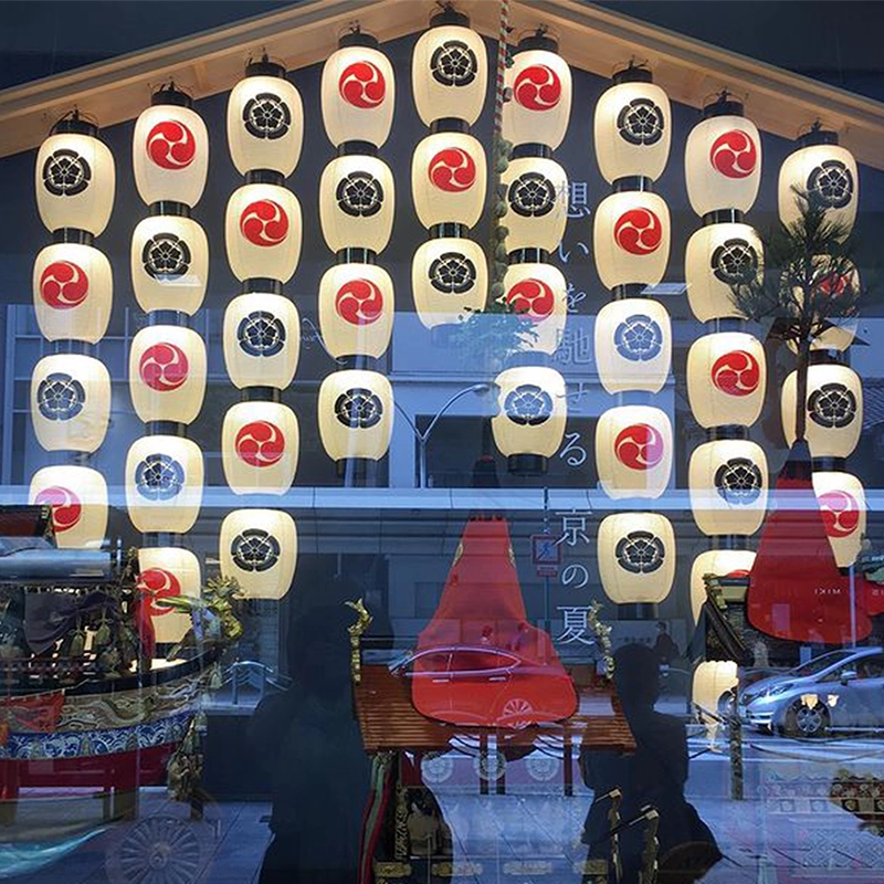 大红纸灯笼日式冬瓜纸灯日本二次元家纹符号提灯料理