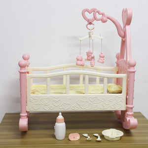 
Children's Girls Large Size House Playing Toys Bed Princess Doll Bed Toys Shaking Mold Hammock Simulation Crib Bed