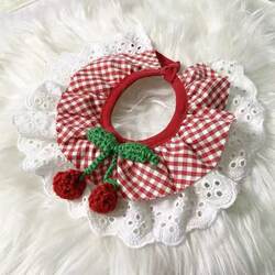 Cat and Dog Neck Scarf Pet Bib British Shorthair Ragdoll Blue and White Teddy Corgi Bichon Cat Photo Shoot