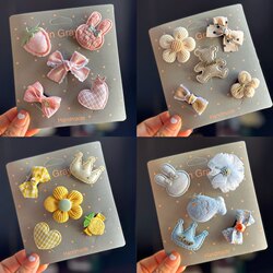 Baby Full-Coverage Fabric Hair Clips, Cute Bowknots That Don'T Damage Hair, Children's Princess Hairpins, Hair Accessories