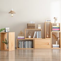 Simple Grid Cabinet, Free Combination, Simple Bookshelf, Bookcase, Minimalist Modern Storage Cabinet, Bookcase, Student Desk Bookshelf