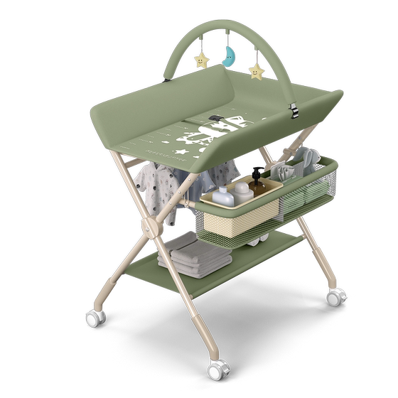 Full skeleton diaper table baby care table multi -function can be foldable and can be baptized on the baby bed to change the diapers and touch the table
