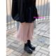 eihey hey light luster double-layer mesh pleated texture temperament high waist slimming skirt long skirt

