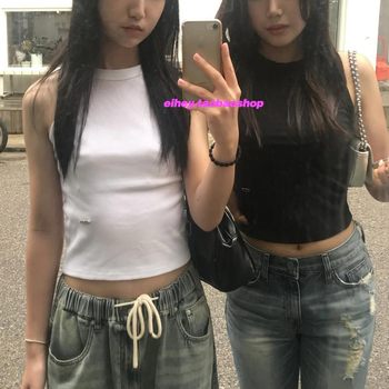 
eihey Hey summer minimalist and comfortable I-shaped vest wears slim and short sleeveless suspender top for women