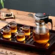 Thanh lịch cốc ấm trà hộ gia đình thủy tinh chịu nhiệt pha trà một chạm lọc ấm trà trà kung fu ấm trà bộ ấm tích pha chè xanh bộ ấm trà đất nung giá rẻ Ấm trà - Bộ ấm trà