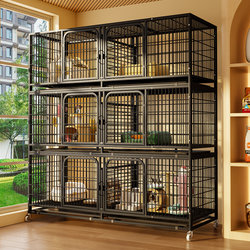 Pet Shop Cat Cage Breeding Isolation Cage with Integrated Toilet, Extra-Large Free Space for Home Use, Indoor Rabbit and Dog Cage