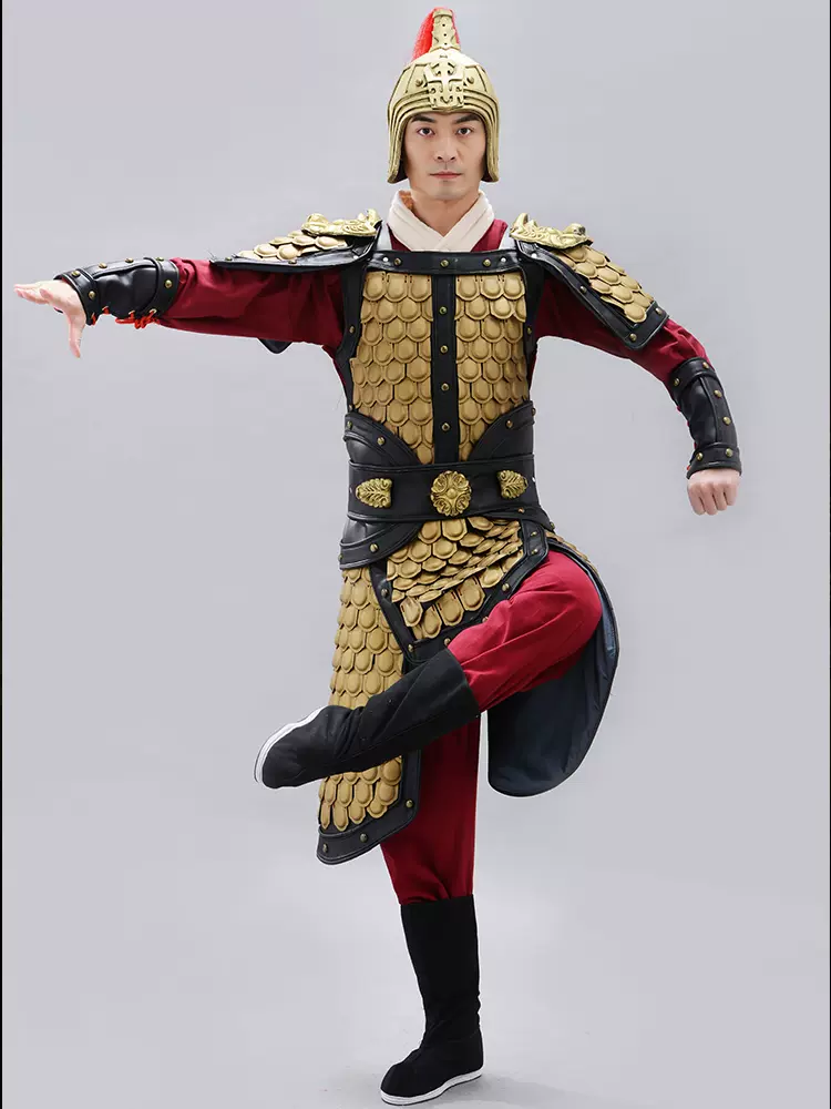 中国古代士兵铠甲明朝影视剧武将御林军盔甲男真人将军盔甲舞台装