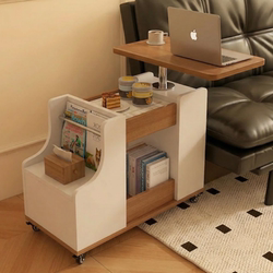 Movable Adjustable Coffee Table for Small Apartments, Living Room Sofa Side Table, Small Trolley, Multifunctional Small Table, Side Cabinet