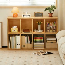 Grid Cabinet, Free Combination Storage Rack, Living Room Sofa Side Cabinet, Bedroom Bedside Storage Cabinet, Floor-Standing Low Cabinet, Eight-Compartment Cabinet