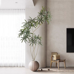 Living Room Artificial Green Plant Potted Peacock Tree High-End Light Luxury Indoor Floor-Standing Decorative Flower Advanced Simulated Plant Bonsai