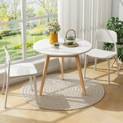 Small Round Table, Negotiation Table, Leisure Coffee Table, Reception Table and Chair Set, Modern Simple Milk Tea and Coffee Shop Balcony Small Table