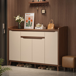 Solid Wood Shoe Cabinet for Home Entrance, Indoor Storage Cabinet, Integrated Wall-Mounted 2025 New Popular High-End Shoe Rack