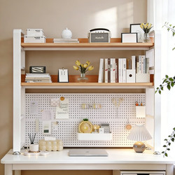 Perforated Board Desktop Storage Rack, Desk Bookshelf, Vertical Multi-Layer Computer Desk Organizer, Dormitory Home Simple Storage Rack