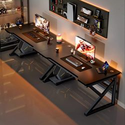 Double Computer Desk Desktop Gaming Desk Couple Side-By-Side Gaming Desk Bedroom Home Desk Office Desk Workbench